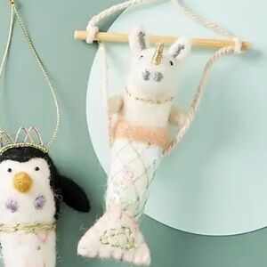 Anthropologie Meagan Alessio Rhino Mermaid Ornament